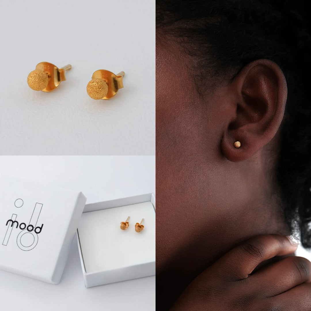 "Clip" mood aus 925er Silber Gold (Ohrring)
