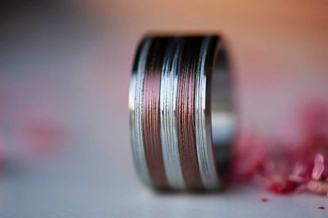 Anneau (medium) "Halo" en acier inoxydable pour bague mood interchangeable