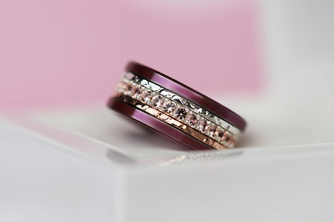 2 Innenringe (Set von 2 Minis) aus 925er Silber "Silex" für den auswechselbaren mood Ring