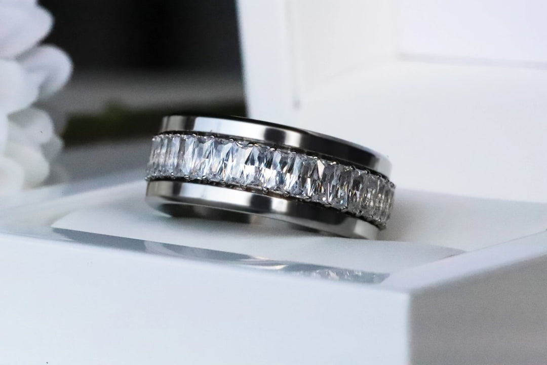 💍 Anneau (addon deux tiers) "Auraline" en argent 925 serti de zircons