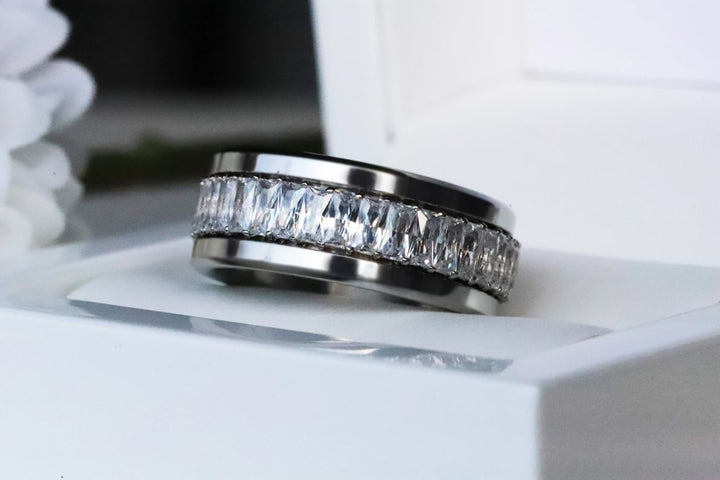 💍 Anneau (addon deux tiers) "Auraline" en argent 925 serti de zircons