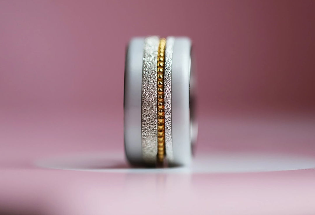 Set von 2 Mini Addons aus 925er Silber "Oasis" Farbe nach Wahl für den auswechselbaren mood Ring