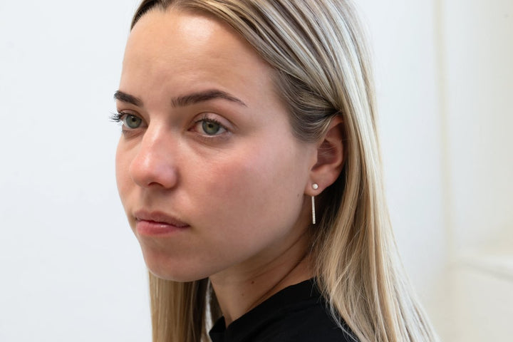 "Drop Authentische Aura" mood aus 925er Silber mit Zirkonia Steine besetzt (Ohrschmuck)