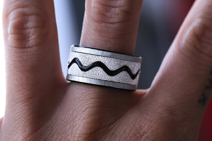 〰️ Addon Edges "Nazaré Glitter (ewiger Schnee) " 〰️ für mood Ring