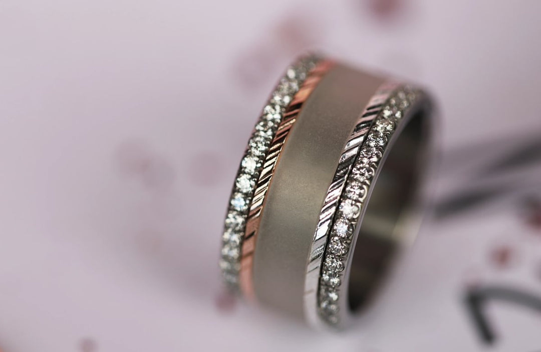 2 Anneaux (pack de 2 minis) en argent 925 "Abyss" pour bague mood interchangeable