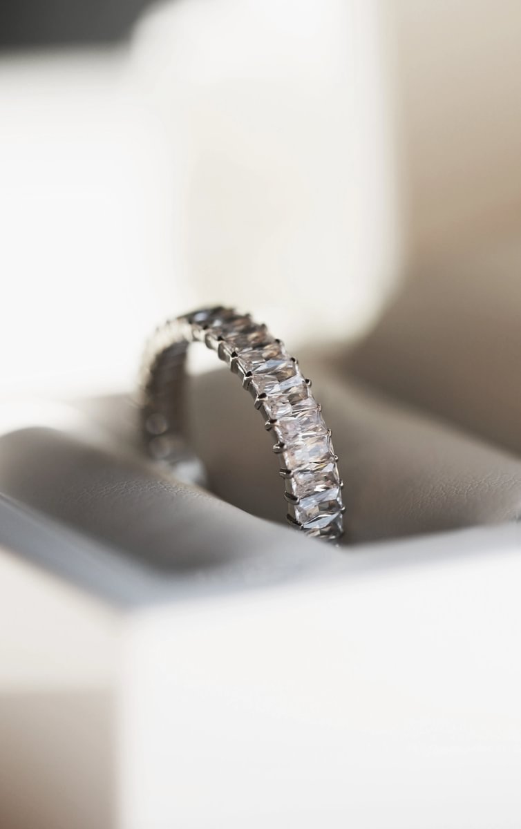 💍 Anneau (addon deux tiers) "Auraline" en argent 925 serti de zircons