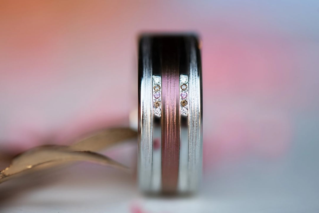Anneau (medium) "Halo" en acier inoxydable pour bague mood interchangeable