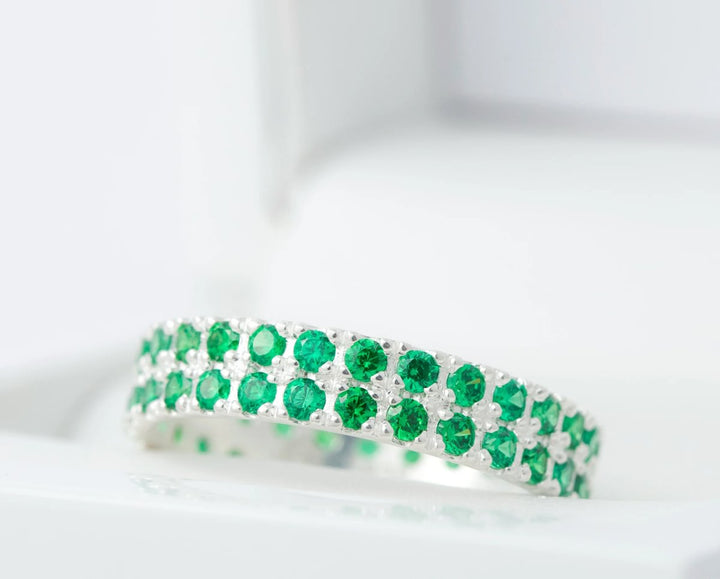 LUMINA vert émeraude - anneau interchangeable en argent 925 pour bague mood