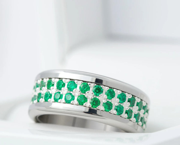 LUMINA vert émeraude - anneau interchangeable en argent 925 pour bague mood