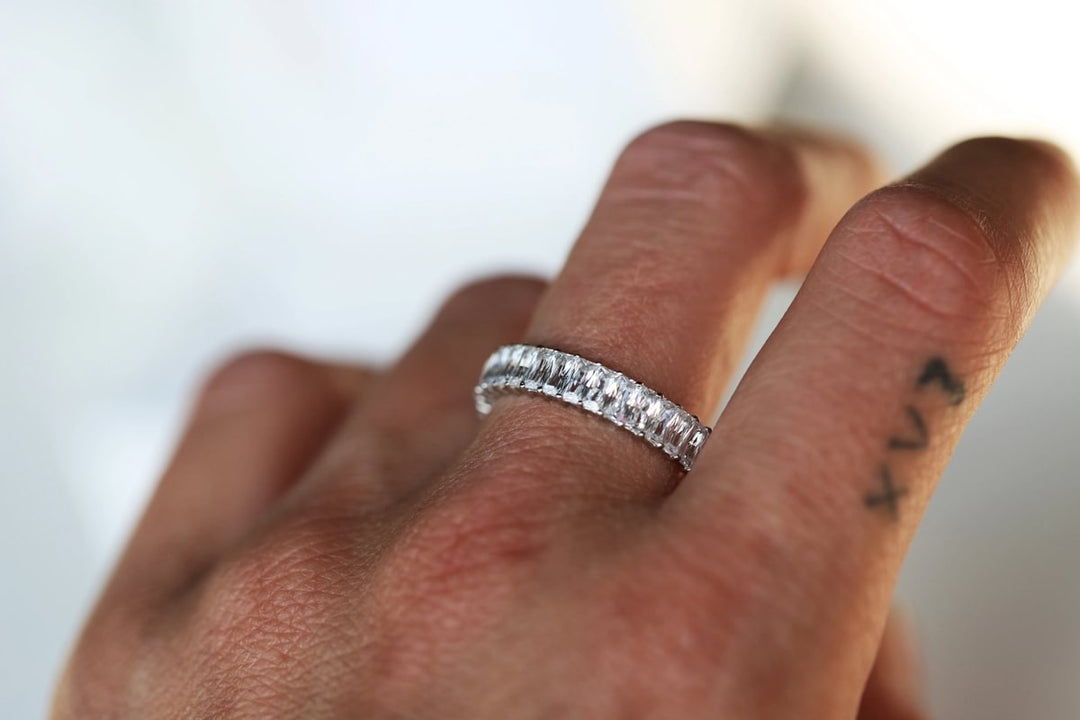 💍 Anneau (addon deux tiers) "Auraline" en argent 925 serti de zircons
