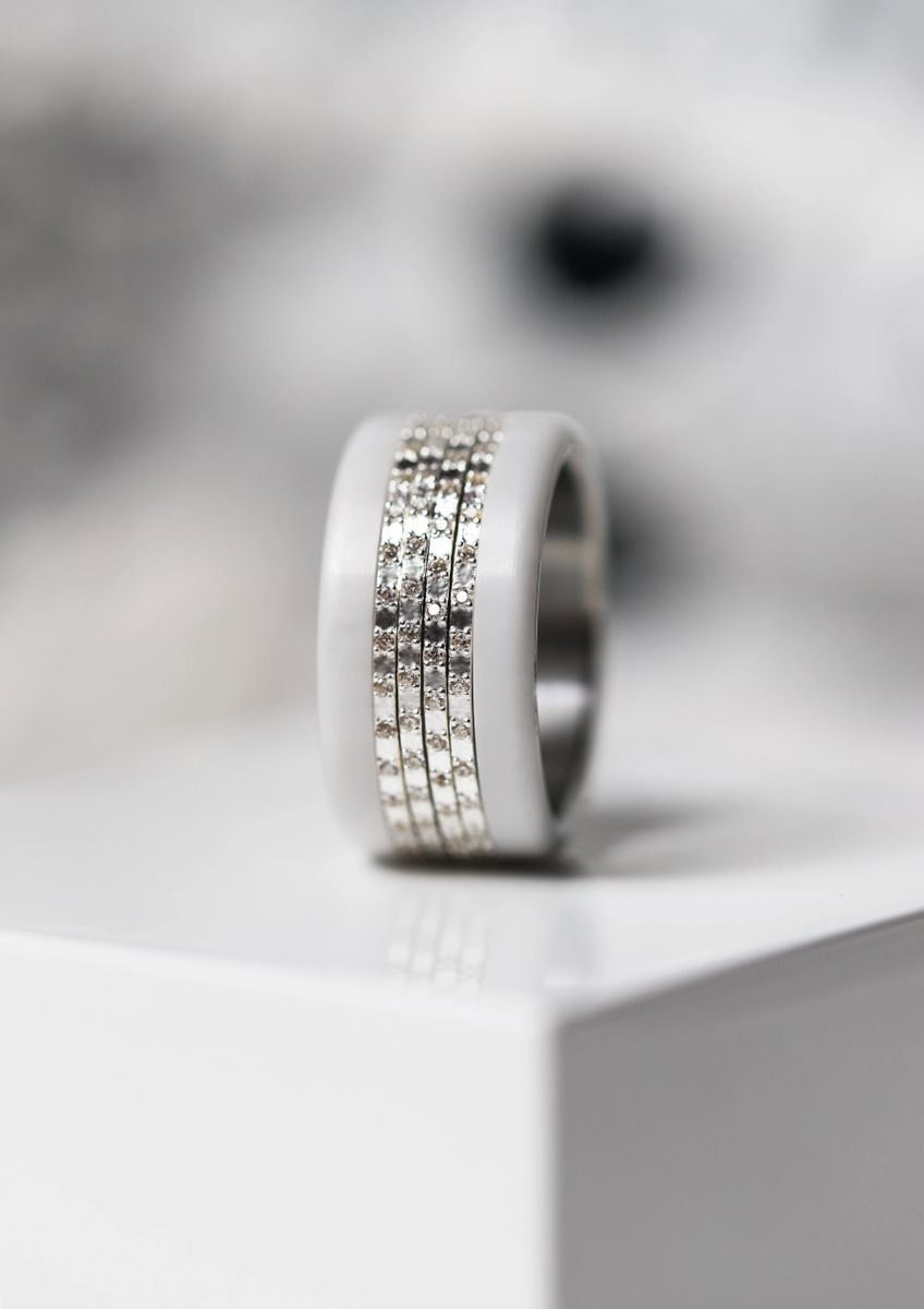 💍 Set of mini addons "Éclipse" in 925 silver set with zircons