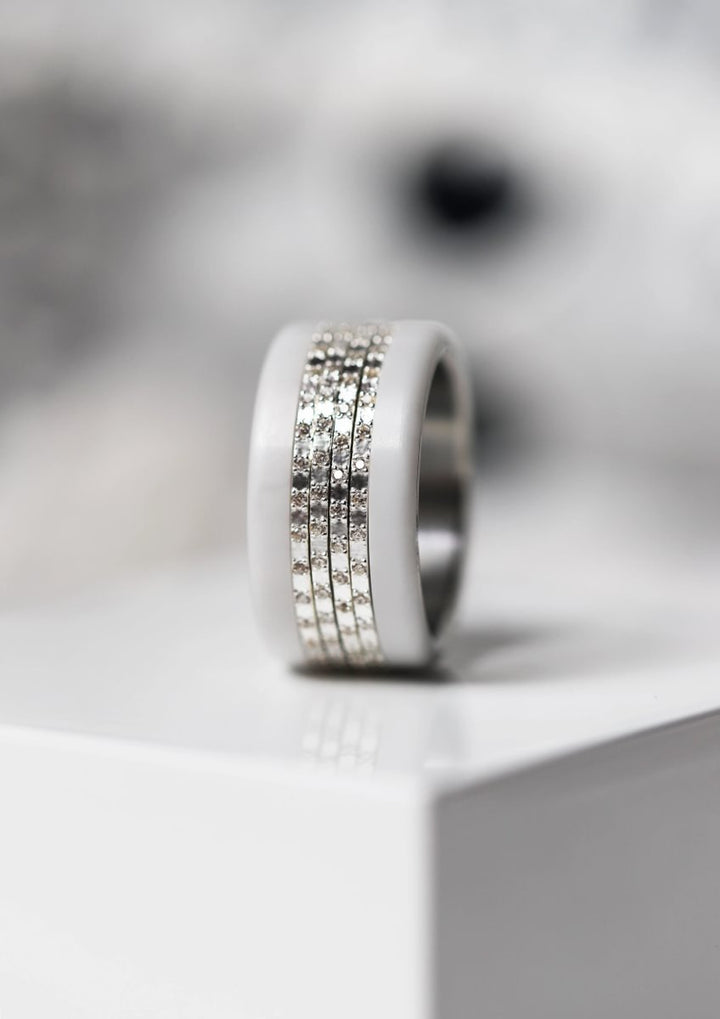 💍 Set of mini addons "Éclipse" in 925 silver set with zircons