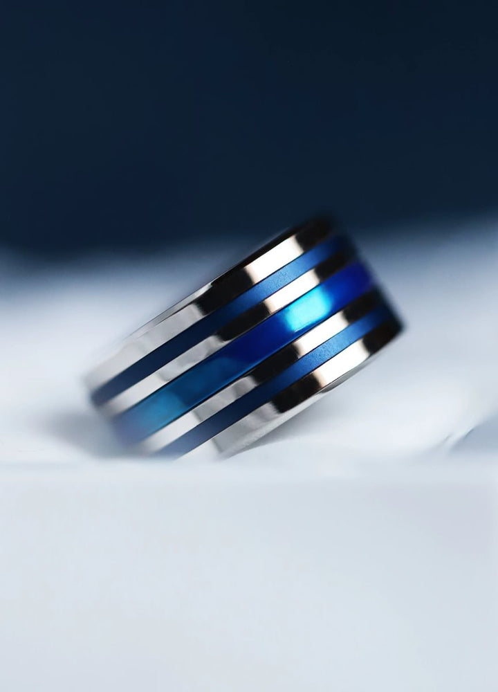 🧿 Pack de 2 minis en aluminium bleu marine,  pour bague mood interchangeable