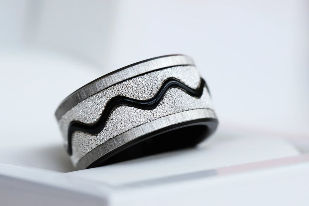 〰️ Addon Edges "Nazaré Glitter (ewiger Schnee) " 〰️ für mood Ring