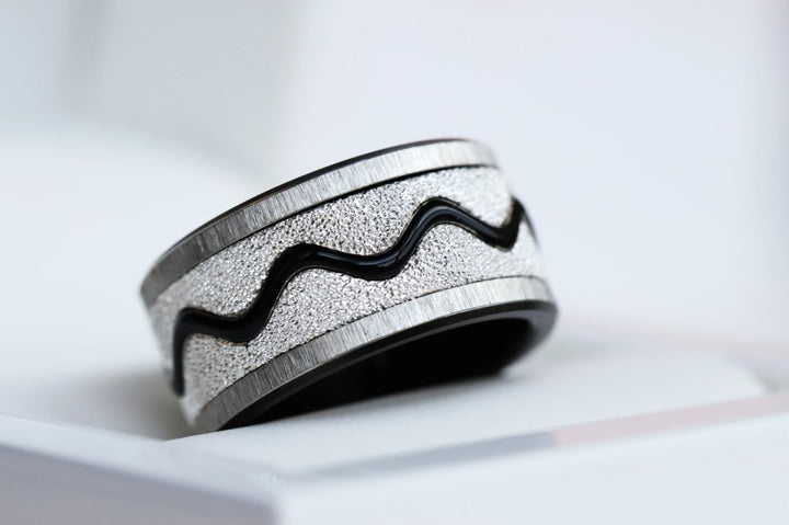 〰️ Addon Edges "Nazaré Glitter (ewiger Schnee) " 〰️ für mood Ring