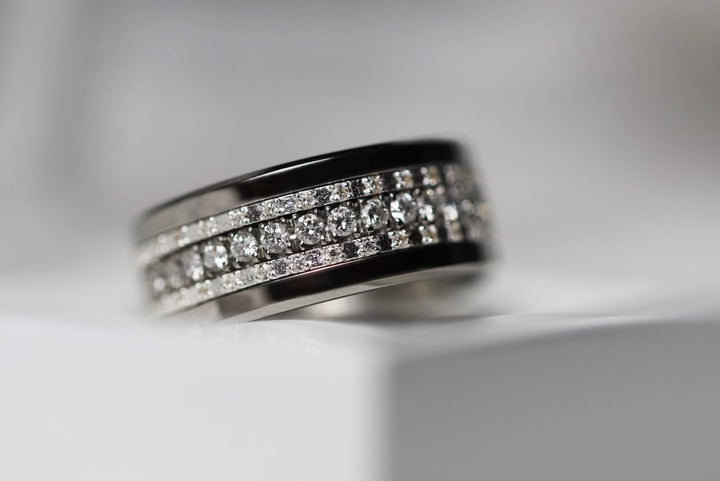 💍 Set of mini addons "Éclipse" in 925 silver set with zircons