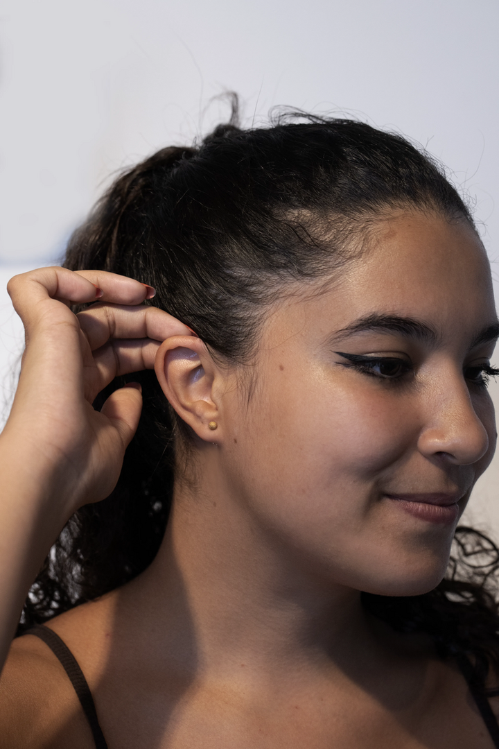 "Clip" mood aus 925er Silber Gold (Ohrring)