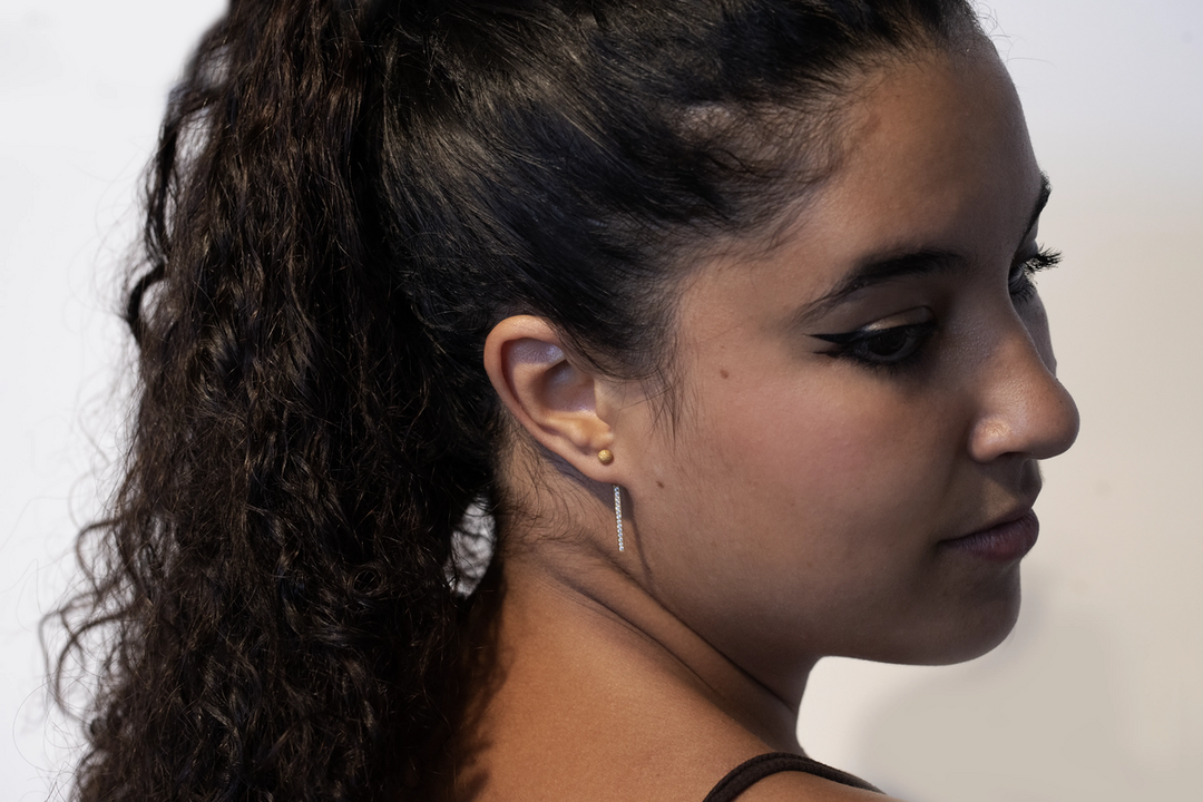 "Clip" mood aus 925er Silber Gold (Ohrring)