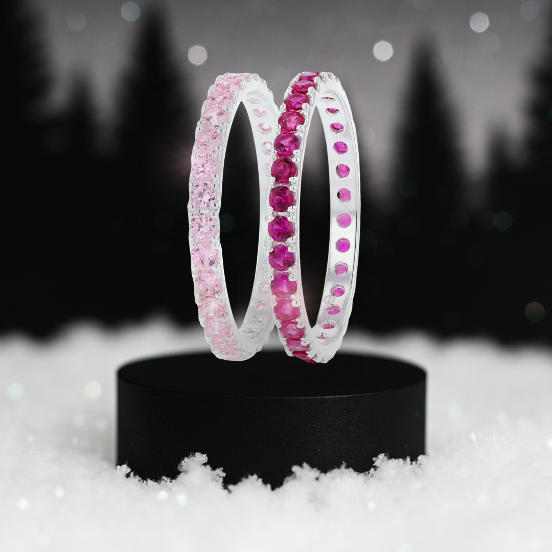 Set Aura Sakura & Aura Rubin (medium Innenringe für mood Ring)