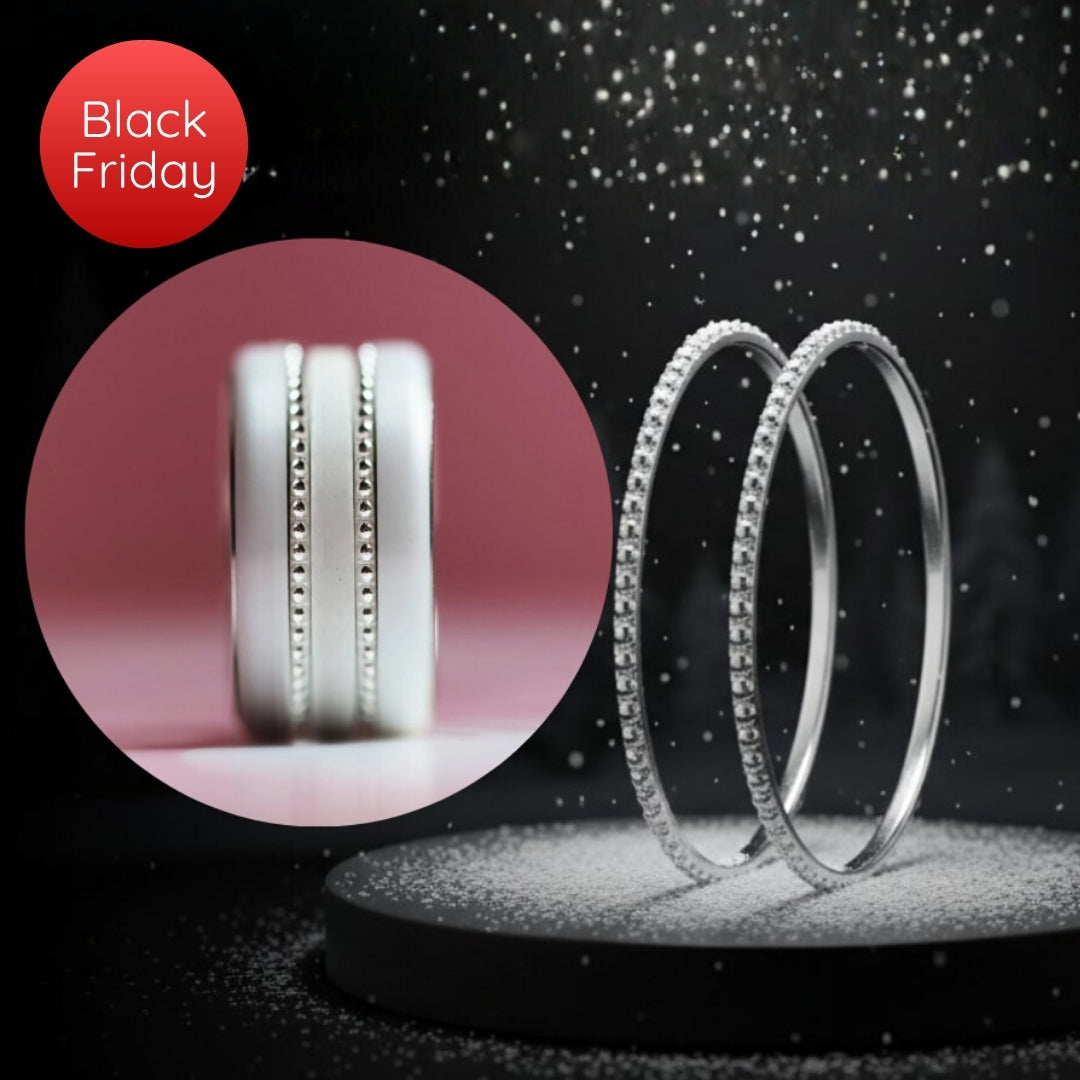 Set von 2 Mini Addons aus 925er Silber "Oasis" Farbe nach Wahl für den auswechselbaren mood Ring