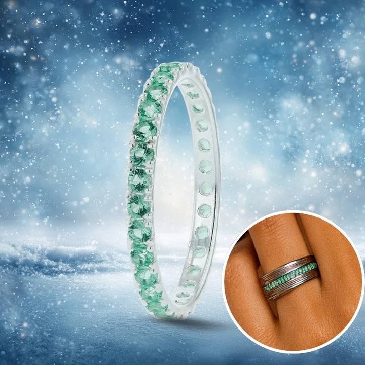 Anneau (addon medium) "Aura Mentalo" en argent 925 serti de zircons [édition limitée à 100 exemplaires]