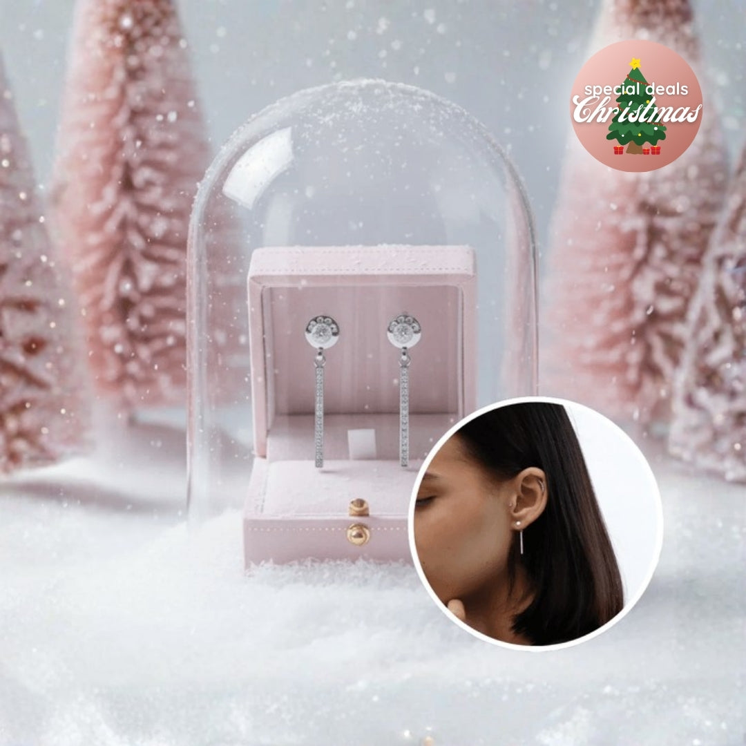 "Clip & Drop Aura authentique" mood en argent 925  serti de zircons (Bijou d’oreille interchangeable)