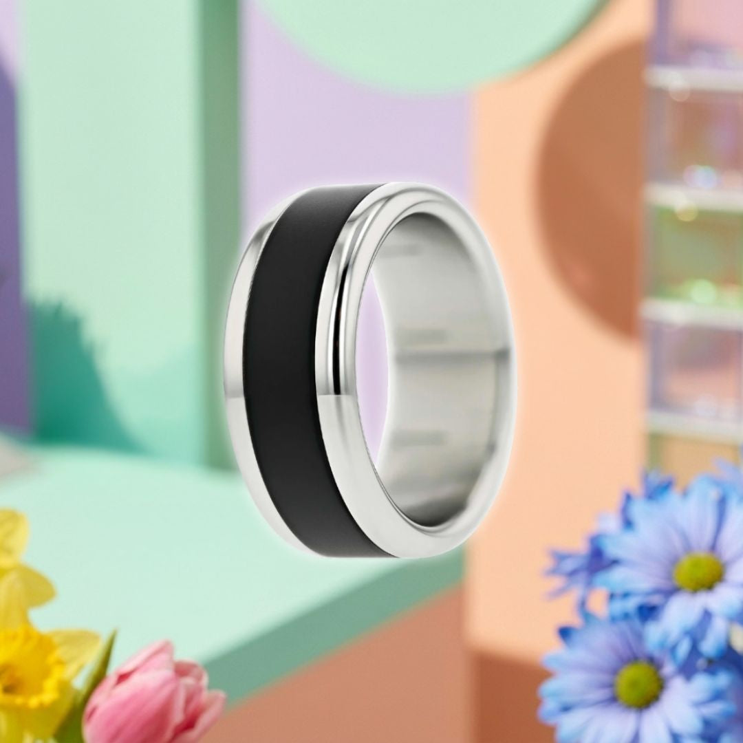 Bague swiss made "mood morphose" avec anneau interchangeable