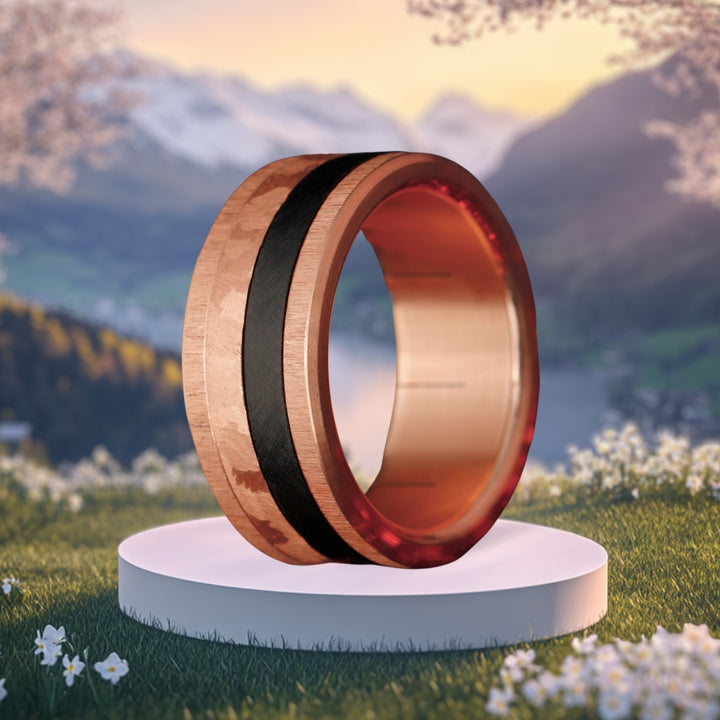 Magma mood Ring -  Edler Schmuck aus Edelstahl mit auswechelbaren Innenringen