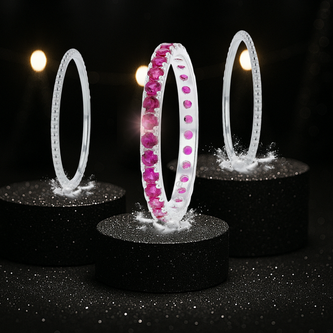 Set Aura Rubin & Oasis (3 Innenringe für mood Ring)