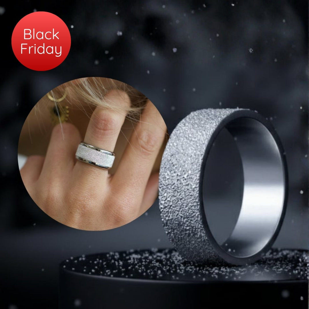 Innenring (Addon) aus 925 Silber "Ewiger Schnee" für auswechselbaren mood Ring – 20 Jahre Special