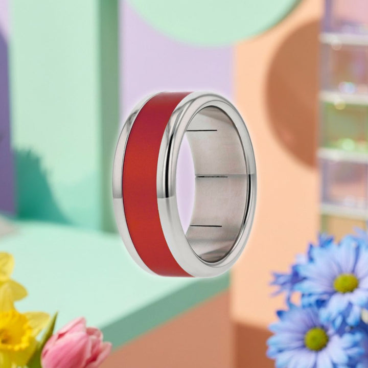 Bague swiss made "mood morphose" avec anneau interchangeable