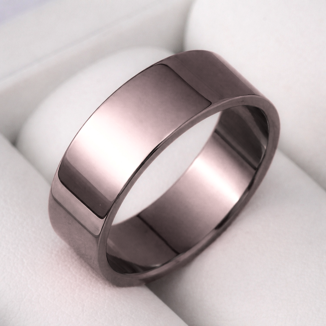 Anneau (addon) en acier poli vieux rose pour bague mood interchangeable