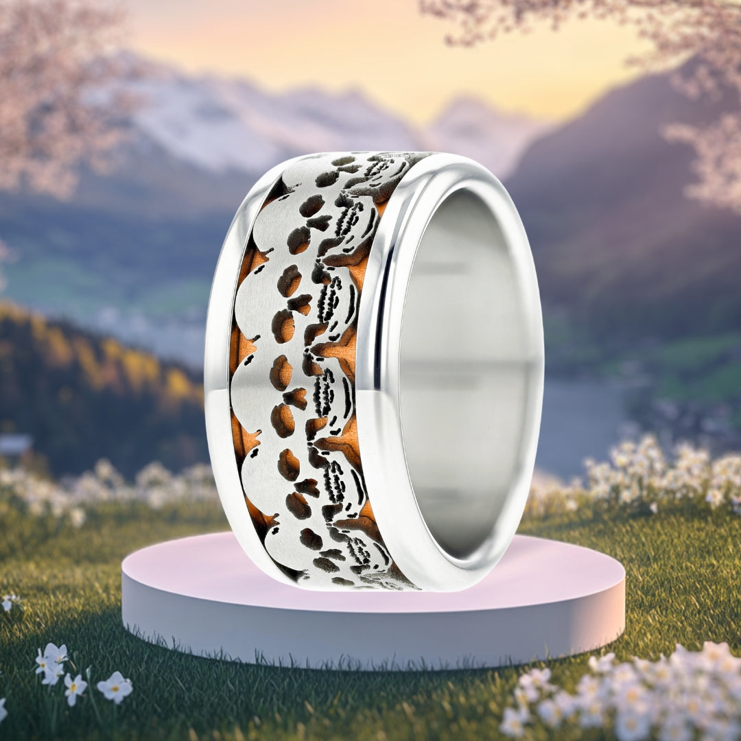 Bague mood complète avec gravure de têtes de mort en 3D et couleur à choix pour homme et femme