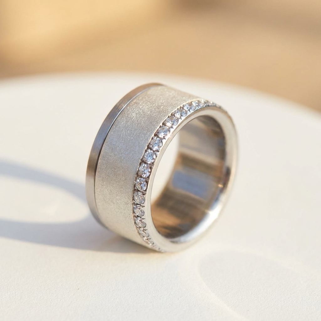 PRÉCOMMANDE - Développement participatif- Base Small (11mm) entièrement sertie de zircons blanc 1.9mm sur un coté