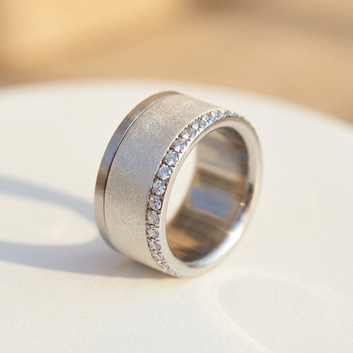 PRÉCOMMANDE - Développement participatif- Base Small (11mm) entièrement sertie de zircons blanc 1.9mm sur un coté