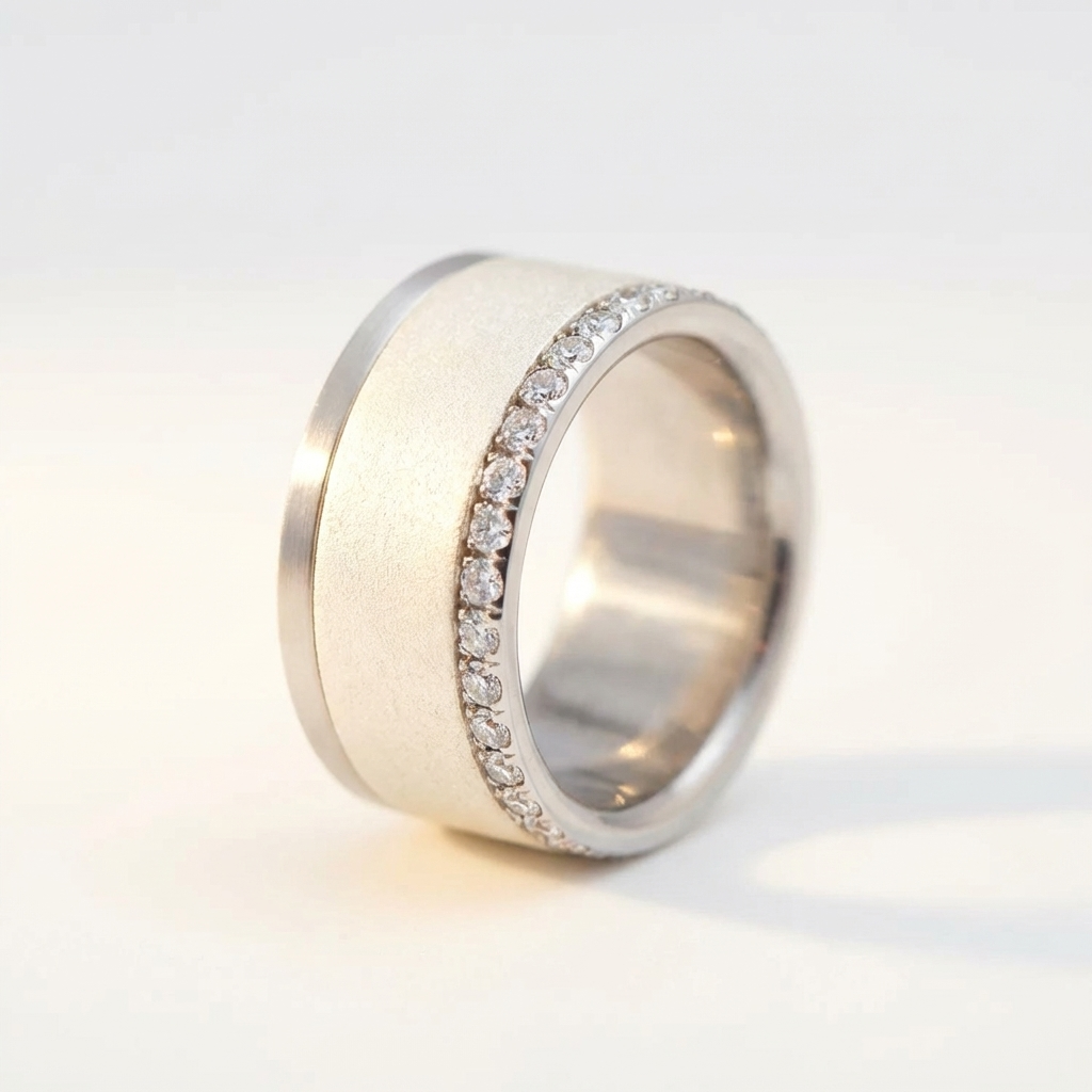 PRÉCOMMANDE - Développement participatif- Base Small (11mm) entièrement sertie de zircons blanc 1.9mm sur un coté