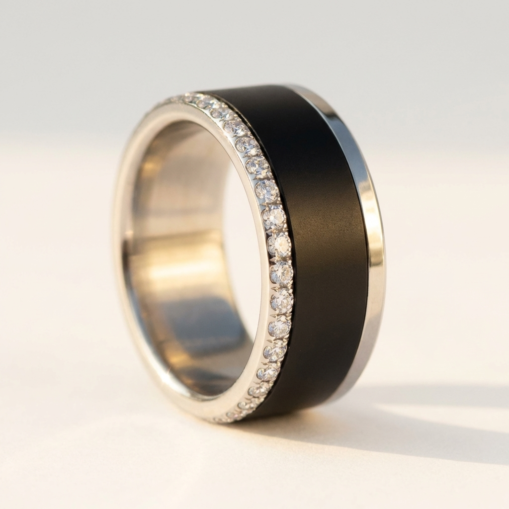 PRÉCOMMANDE - Développement participatif- Base Small (11mm) entièrement sertie de zircons blanc 1.9mm sur un coté