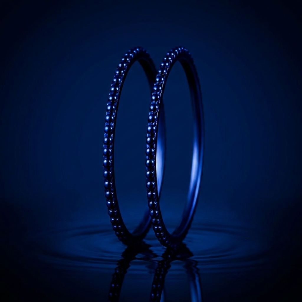 Inner ring (2 minis) "💙Ocean - Oasis" in polished silver for interchangeable mood ring