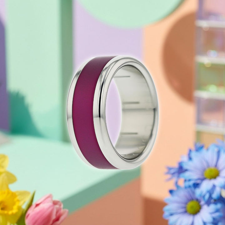 Bague swiss made "mood morphose" avec anneau interchangeable