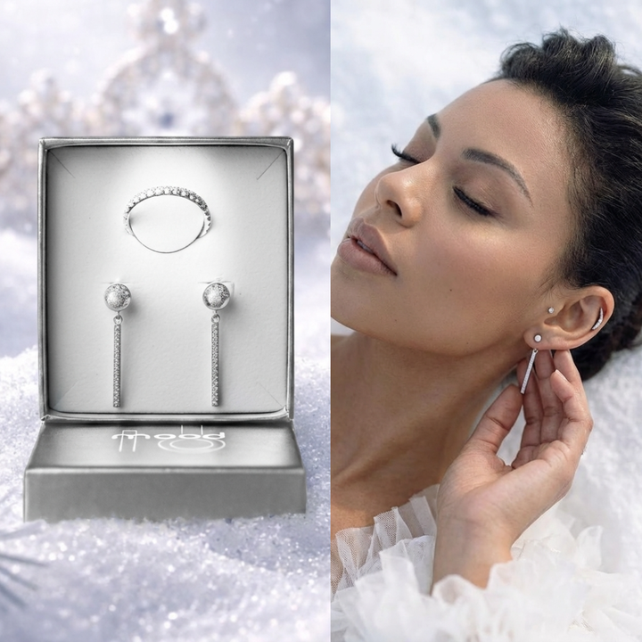 Coffret Aura authentique (bijoux d'oreille et 1 anneau)