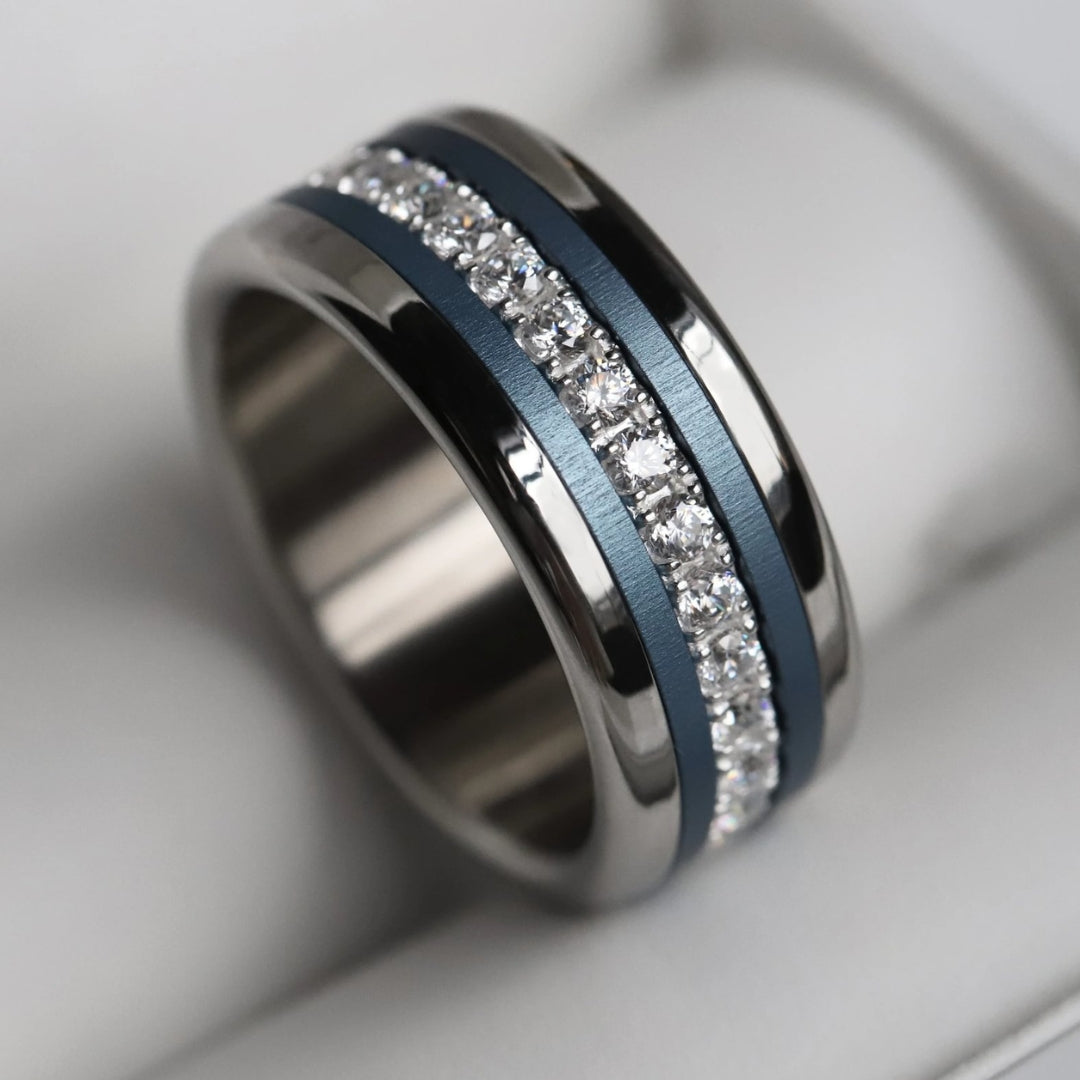 🫐 Set of 2 mini addons in blueberry aluminium, for interchangeable mood ring