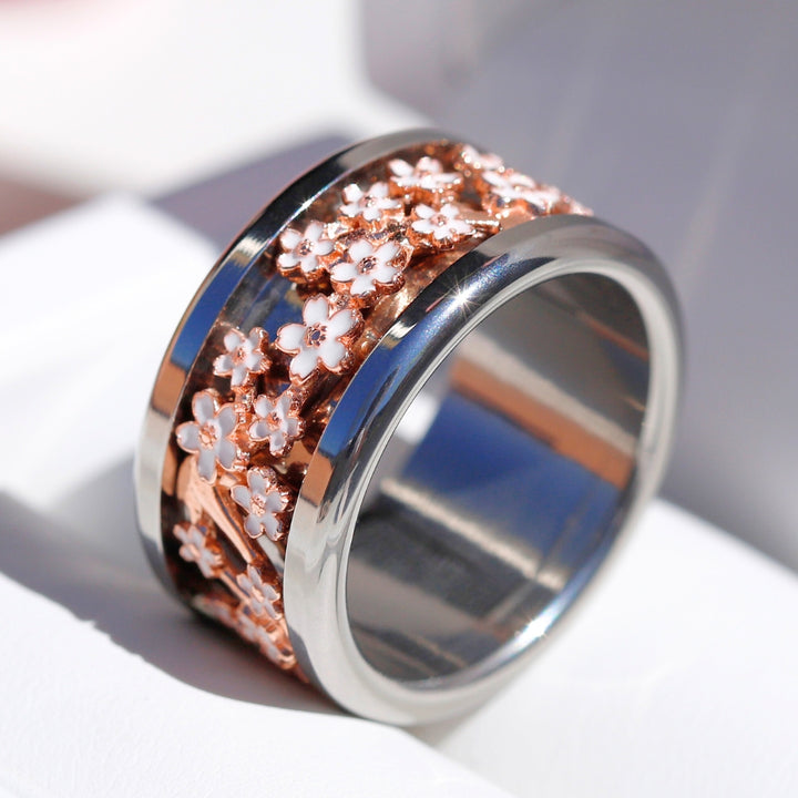🌸 Bague mood "Nagoya" avec anneau en argent 925 interchangeable