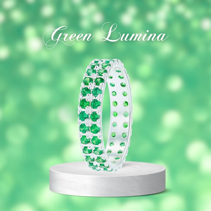 LUMINA vert émeraude - anneau interchangeable en argent 925 pour bague mood