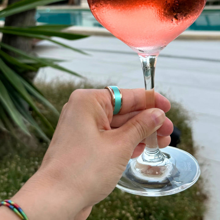 Starter mood Ring mit 3 farbigen Innenringe (Farben nach Wahl)