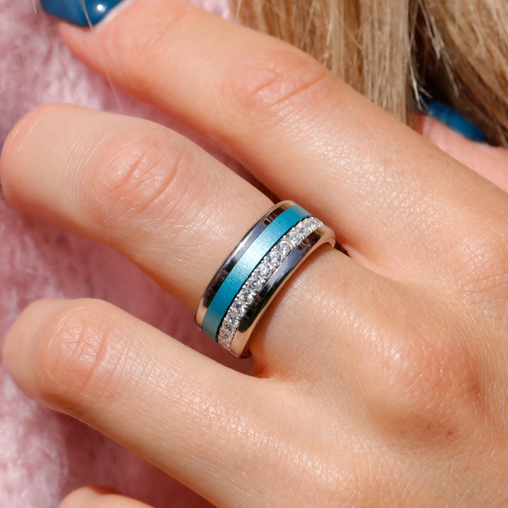 Bague mood interchangeable "Miami Beach" en argent 925 limitée à 150 exemplaires