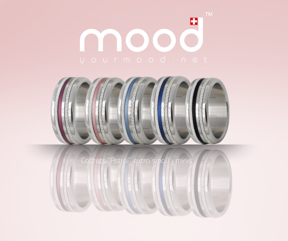 [Offre d'automne] Bague mood interchangeable "Astral mini" en argent 925 (9mm)