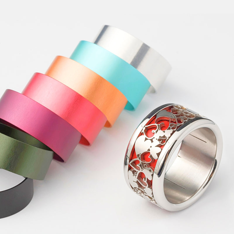 Ring set | Hearts of mood lovers - Interchangeable mood ring