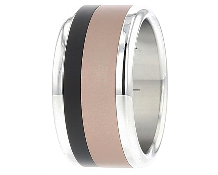 🤎 Anneau (deux tiers) en aluminium taupe pour bague mood interchangeable