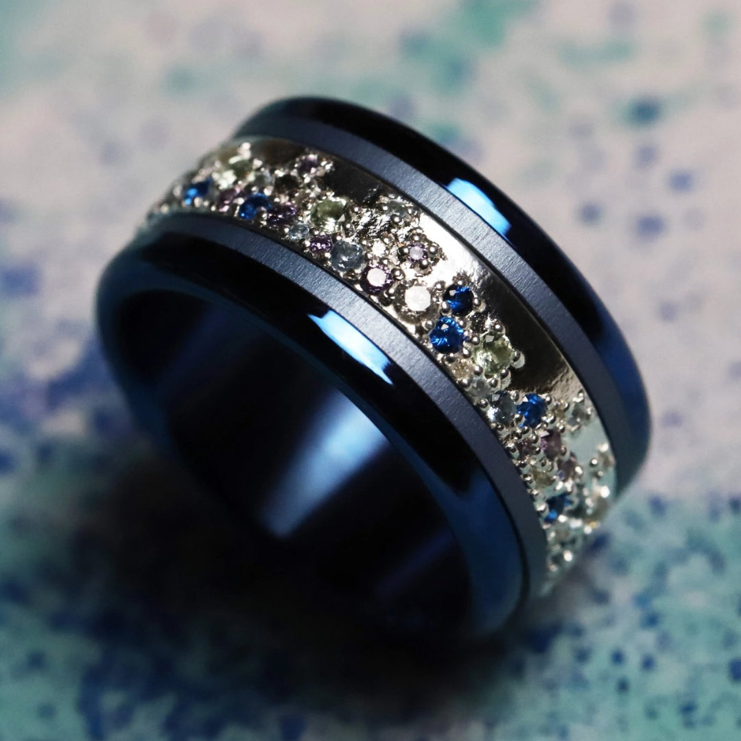 🫐 Set of 2 mini addons in blueberry aluminium, for interchangeable mood ring