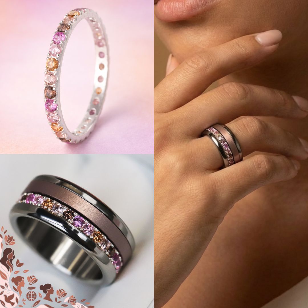 💍 Innenring (Medium Addon) "Aurelles" aus 925er Silber mit Zirkonia Steinen besetzt